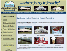 Tablet Screenshot of cayascanopies.com
